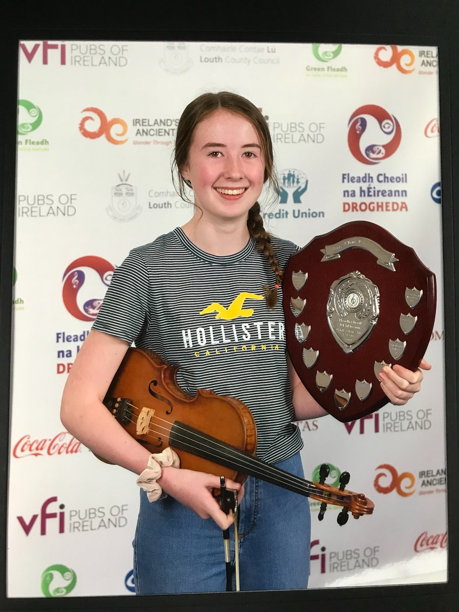 ClareDevlin7's tweet photo. @ConnlaYoung 

Connla

Róise Devlin, age 14, Loup has just won her second All Ireland title! She won the 12-15 fiddle slow air competition this weekend in Drogheda. In 2016 she won the Under 12 ladies singing. 

Granddaughter of Charlie and Patsy Devlin https://t.co/oCgVM6doZh