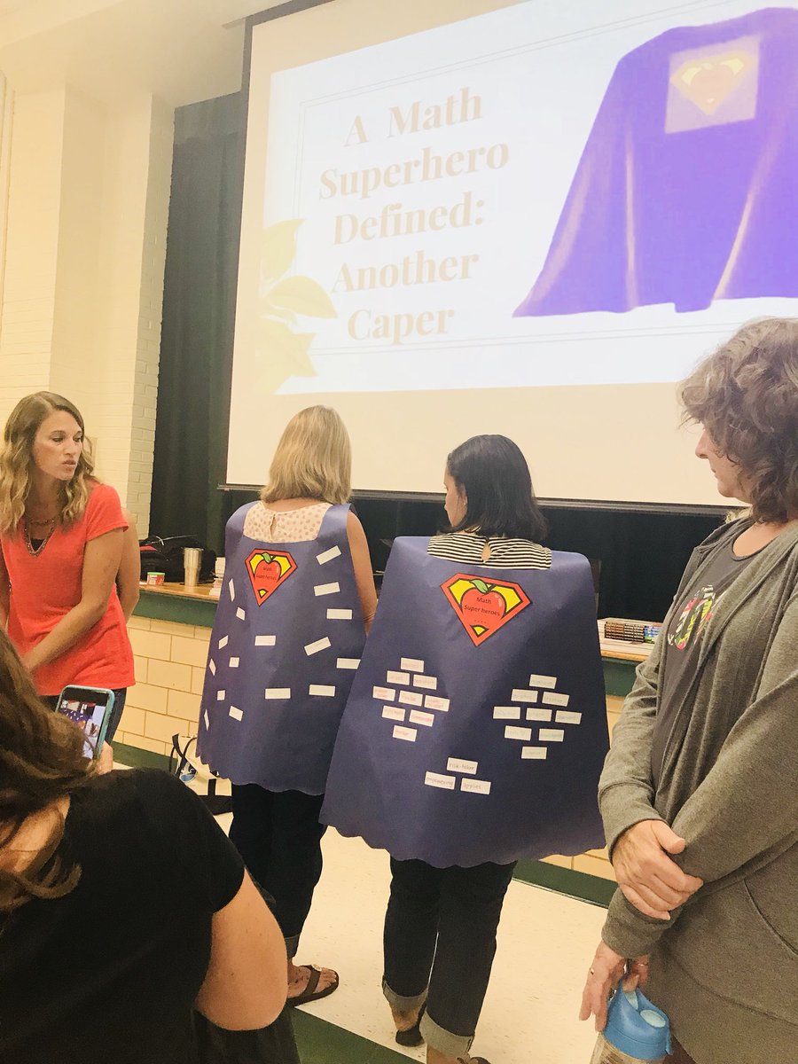 jenniclausen's tweet photo. FCPS Elementary Math Specialists are gearing up for a โSUPERโ start to the year. #mathsuperheros #letsgetthisstarted #fcpselemmath https://t.co/85fwHXg393