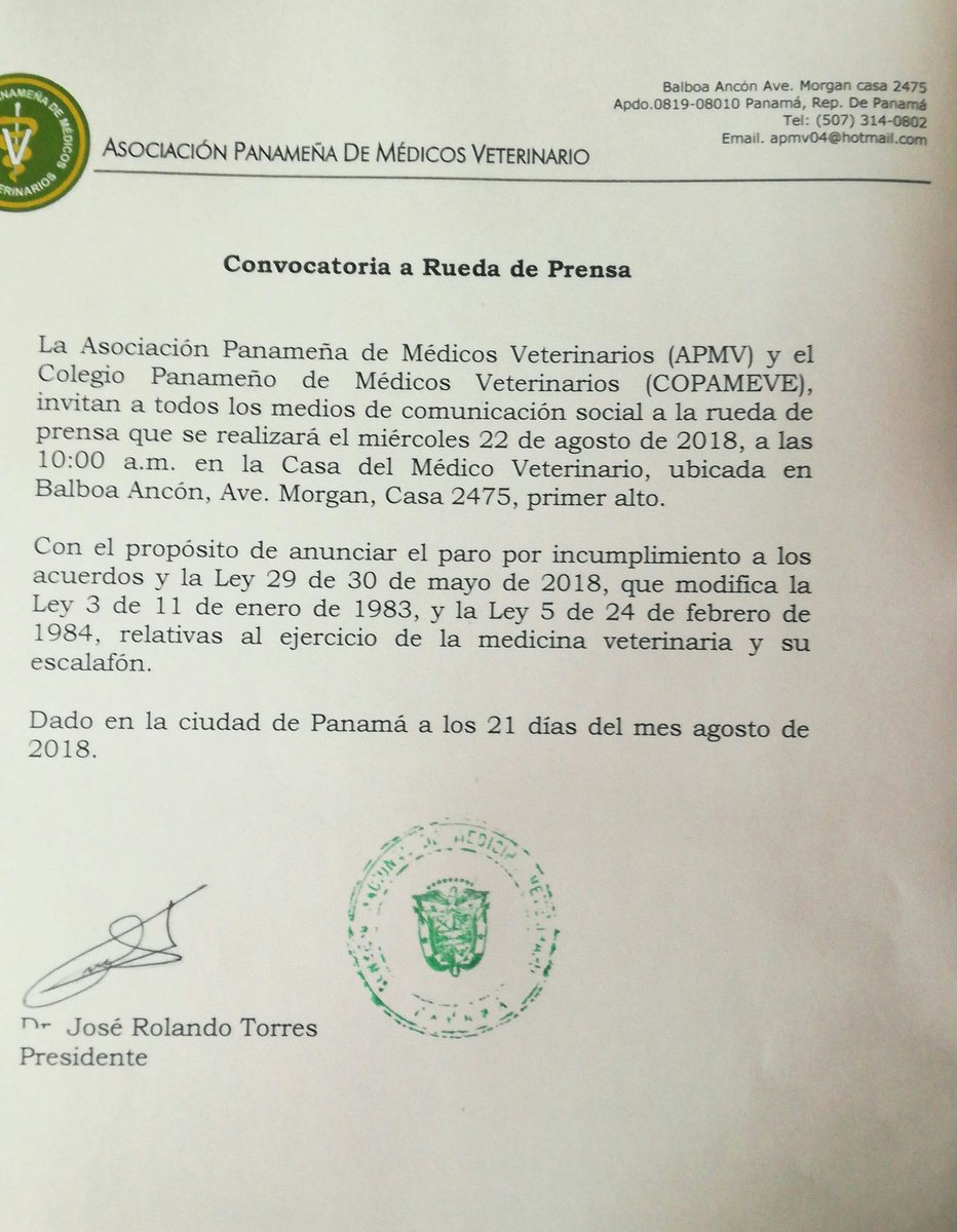 Asociacion Panameña de Medicos Veterinarios tweet media