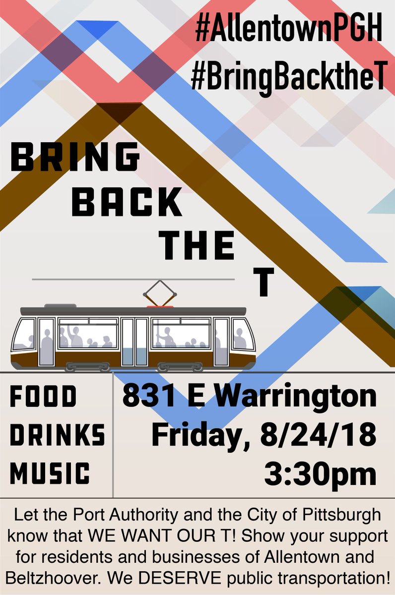 SouthSidePgh's tweet photo. Community Event this Friday with our @allentownpgh neighbors and friends #allentownpgh #BringBackTheT https://t.co/A03bygLzys