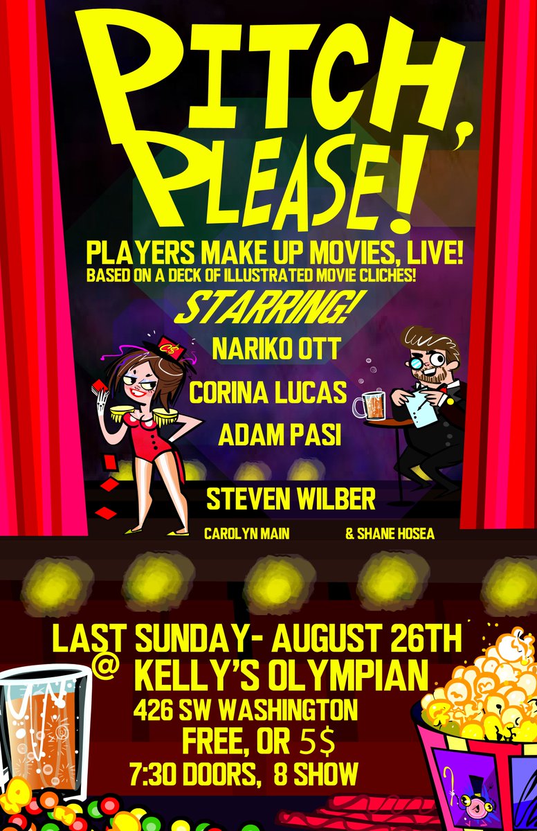 Portland! Come PP w us! This Sunday, Sunday, Sunday! @ Kelly's Olympian! <a href="/ShaneHosea/">Shane, Please....</a>, We have Portland's Funniest: <a href="/adampasi/">Big Lola</a> VS @Nariko_Ott vs @coritellsjokes vs <a href="/WilberWithAnE/">Steven Wilber</a> ! Free or Five $! 730pm ok see soon