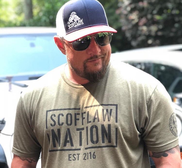 Great image of <a href="/ScofflawBrewing/">Scofflaw Brewing Co.</a> founder and owner Matthew Shirah. Near as we can tell...it’s a Scofflaw Nation of late. #gabeer #craftbeer
