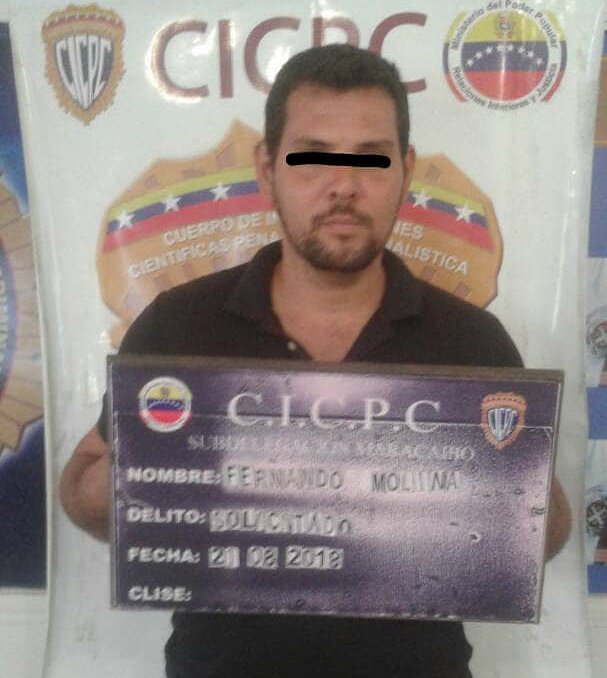 #CICPC SUB DELEGACIÓN MARACAIBO DETIENE A FERNANDO JOSÉ Olivares MOLINA (27) AÑOS, QUIÉN SE ENCUENTRA SOLICITADO POR EL  DELITO CONTRA LAS  PERSONAS (LESIONES).