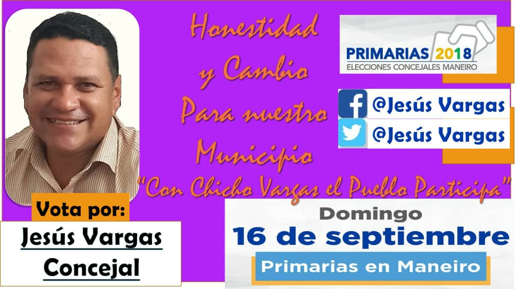 lagata370's tweet photo. Este es nuestro candidato #6 chicho Vargas  concejal https://t.co/QUCzpDYcze