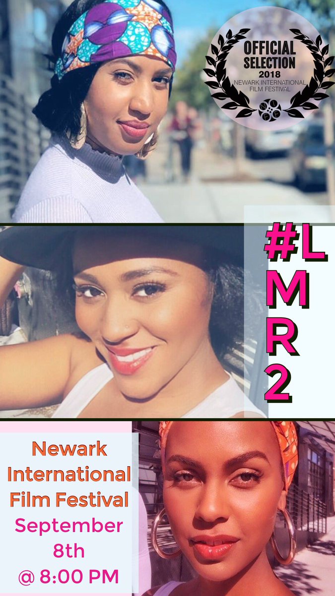 RealMitziePratt's tweet photo. Next stop! 🚨#LMR2 is an *OFFICIAL SELECTION* @NEWARKIFF Come join the @LoveMyRoomie_ cast at #NewarkIFF2018 9/8/18 - 8pm at Cityplex12
Newark, N. J. https://t.co/vSFaWfuLhA… #FilmFestival #LoveMyRoomie #💗 https://t.co/rLjWPerjHk