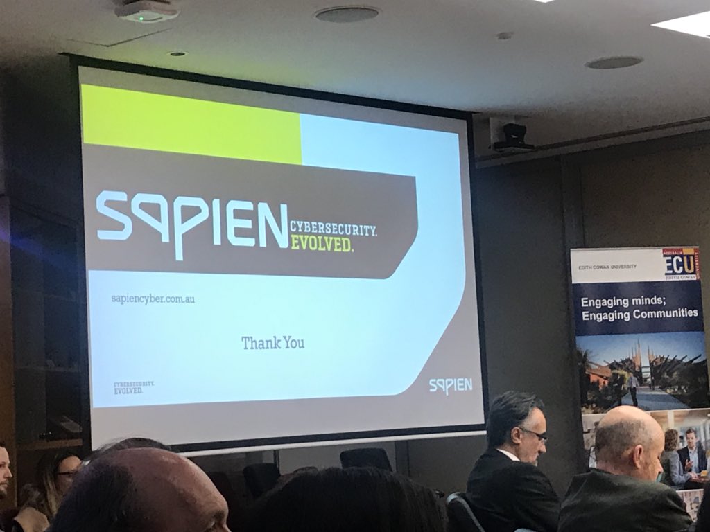 VikHodgson's tweet photo. Sapien #Govpitch  @AustCyber #WA #ozcyber @WAGovNews @City_Joondalup @ECU @RF25Fleming https://t.co/N2g6Gz4p8h