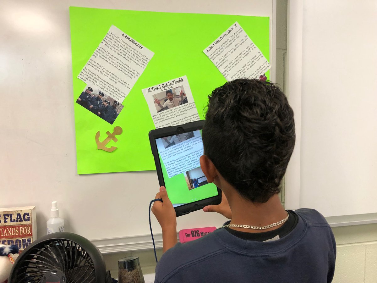 EdTechBites's tweet photo. A3: I worked with a teacher and newcomer students and we had them do a gallery walk-through scanning QR codes so the parents could see and hear their children read a personal narrative in English. It was mind-blowing for the parents and admin! #Flipgridfever https://t.co/yqHzn9glpQ