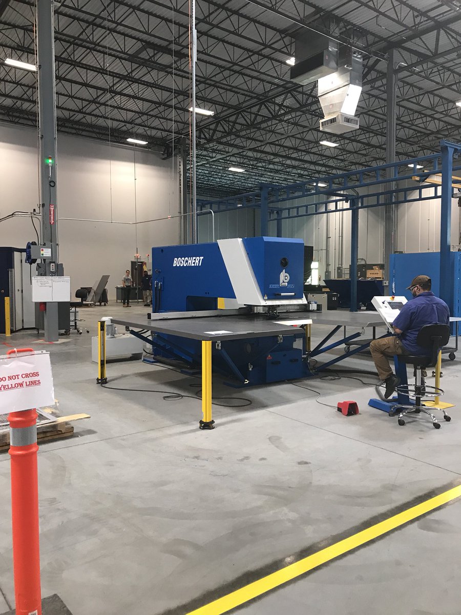 MrWolfTech's tweet image. Massive Volvo engines, a metal punch that looked like a sewing machine, wiring engineer at work and custom copper fabrication for extremely high grid level energy storage units. Our WMS students need to understand manufacturing is in the 21st century! #eastwakestrong  #EWStrong