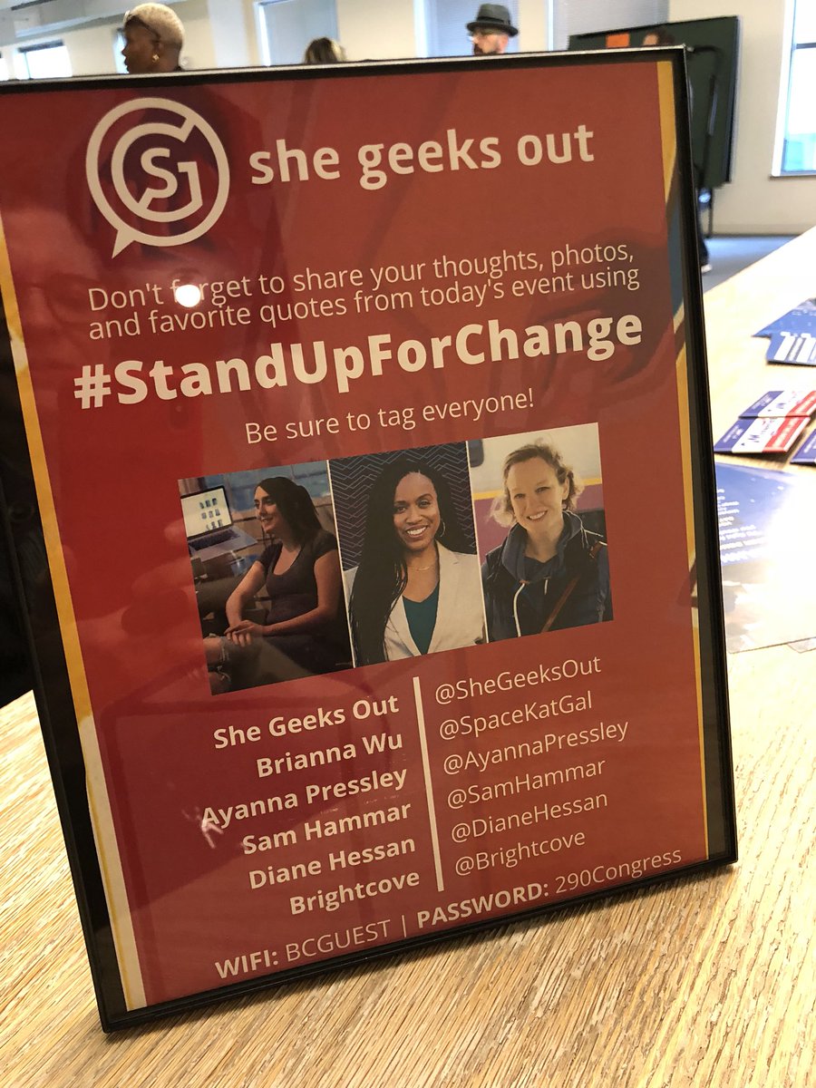 #standupforchange thank you @shegeeksout so glad you are hosting these amazing women in this forum @AyannaPressley @Spacekatgal @samhammar