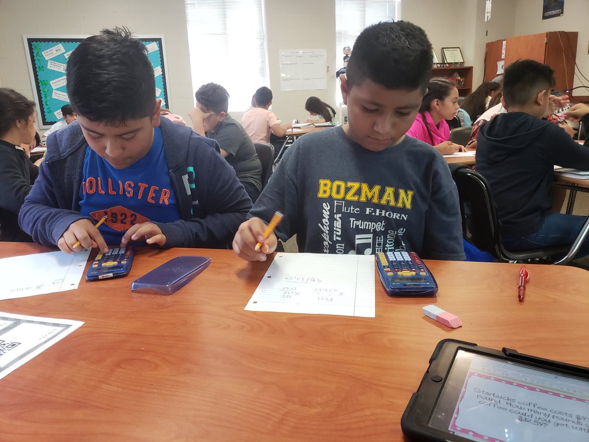 ruddellmath's tweet photo. Mr. E's class working hard in stations while my group worked hard on word problems. #bozstory18 @bozmanbroncos https://t.co/4ql30IE1H4