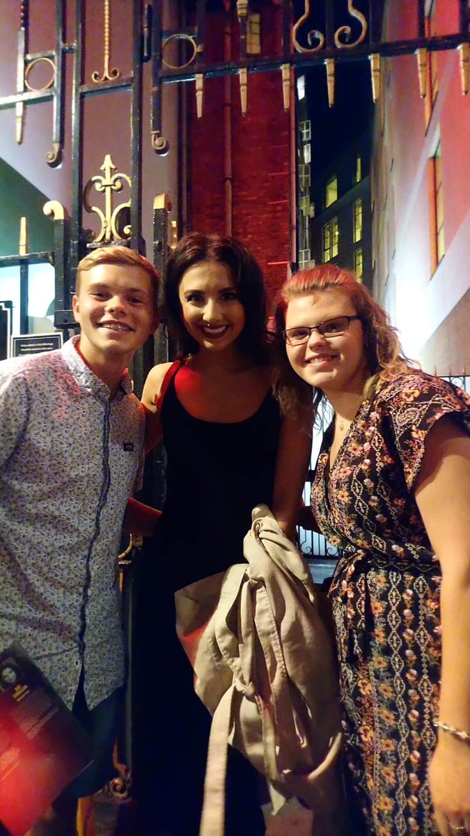 GeorgeBowyer23's tweet photo. Wow what a great show really enjoyed #strictlyballroom @strictlystage! The cast were amazing, great acting singing and dancing from @jonnylabey , @ZiziStrallen , @MattCardle and @eve_polycarpou and the rest of the cast! Some of whom we got to meet after the show! https://t.co/uQPUF2nIzp
