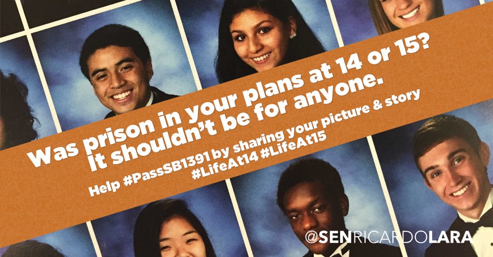 NCYLnews's tweet photo. 14 year olds are too young to drive, vote, or go to R-rated movies, but in CA they are old enough to be tried in adult court. #LifeAt14 shouldn’t mean life in prison. Help change the law by calling your Assemblymember today: https://t.co/RD7V3tp34n #PassSB1391 https://t.co/wpwALOI5PE