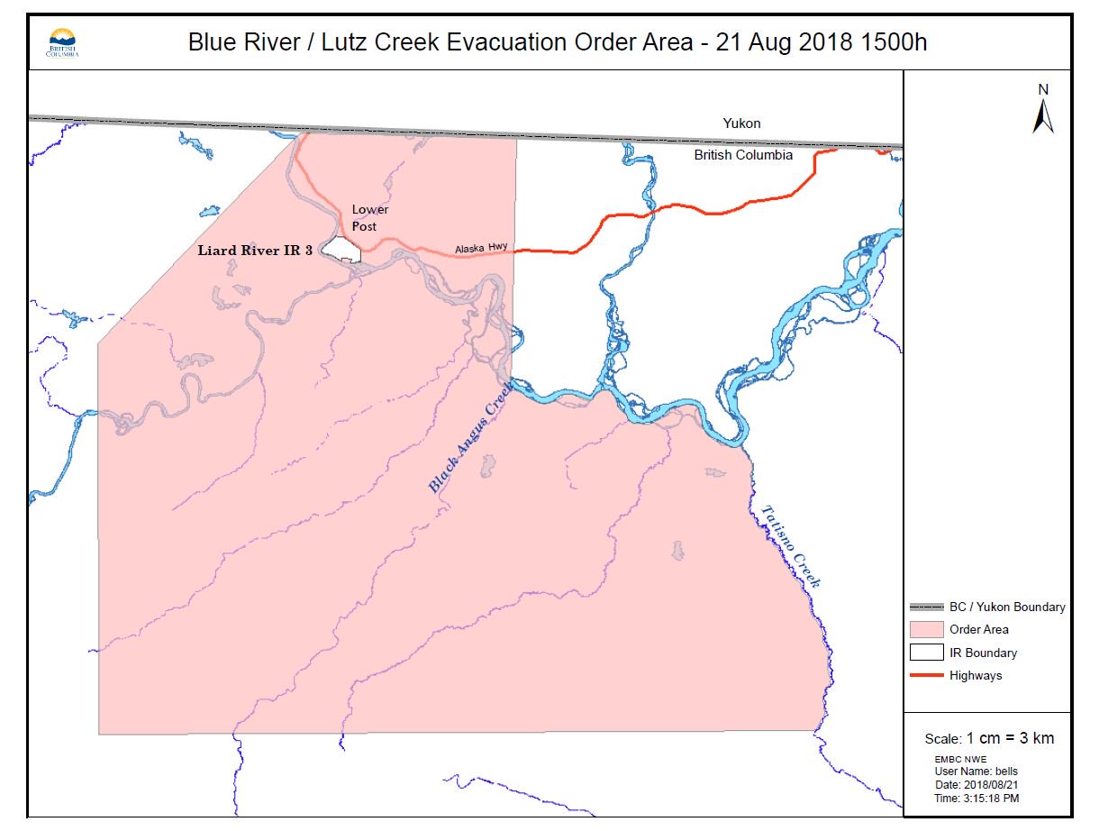 Lower Post Bc Map Emergency Info Bc On Twitter: "#Evacuation Order Issued For The Community  Of Lower Post & Skooks Landing, Northeast Of #Deaselake & Southeast Of  #Watsonlake, #Yukon. The Lutz Creek Fire Is Burning South