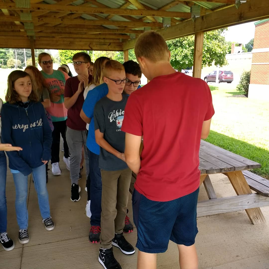 MVMSMiller6's tweet image. Rock, Paper, Scissors Posse: teaching encouragement to teammates and a positive classroom environment for games #FirstThreeDays #SetTheTone #mvmath8 #eighthgraderocks