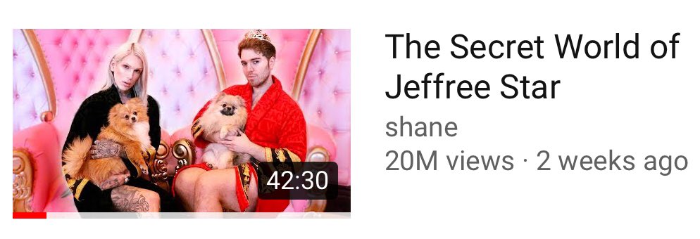 shanedawson's tweet image. i don’t really like posting about numbers cause I feel weird about it but i’m really proud of this :,) i’m so happy u guys enjoyed &amp;amp; supported this series. thank u @JeffreeStar for opening up your life and trusting me &amp;amp; thank u @AndrewSiwicki for making stuff with me that i love.
