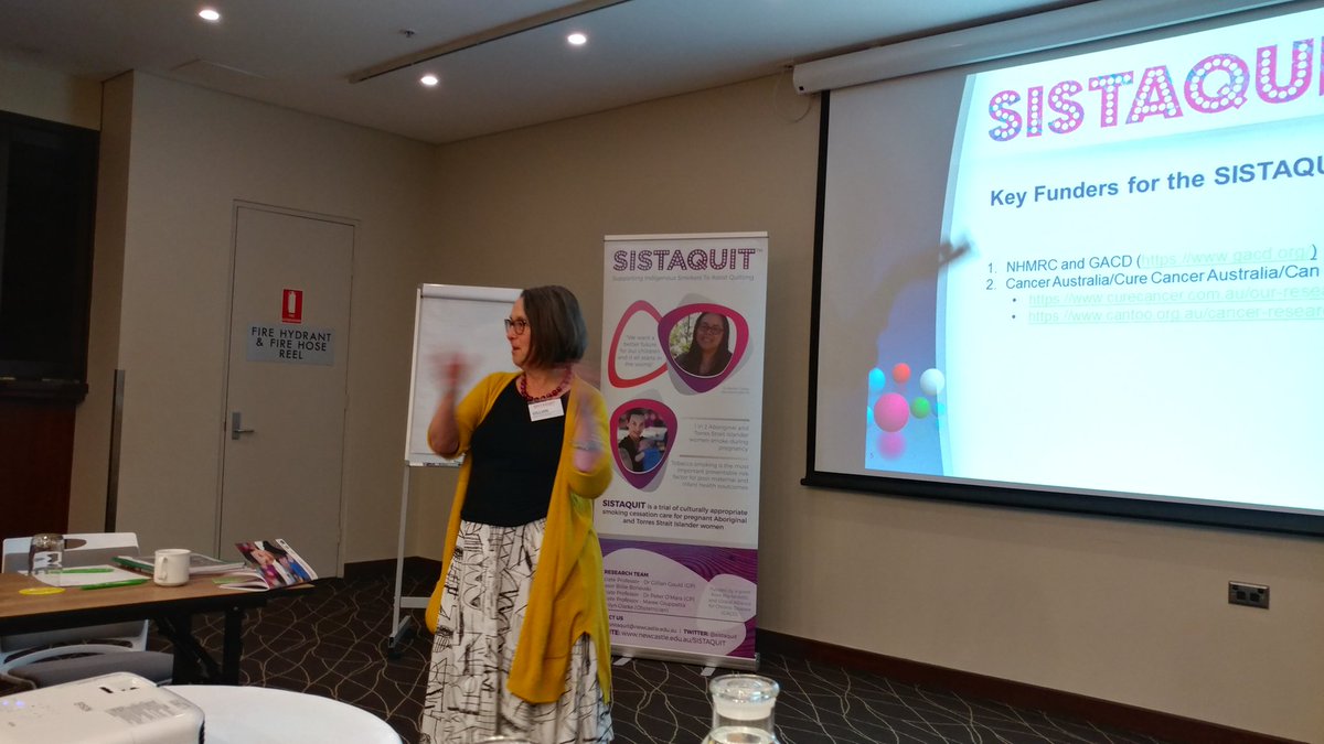 Second day of @sistaquit #researchfacilitator training using @GillianSGould @joley_manton expertise in smoking cessation to help pregnant Aboriginal wemen quit smoking