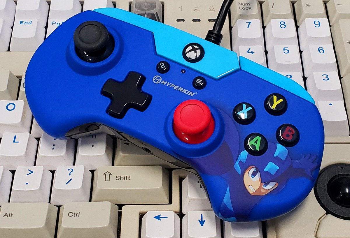 Hyperkin's tweet photo. Fresh from Dr. Light's lab, the Blue Bomber's back in action for a limited time!

Preorder your own officially #Capcom and #Xbox licensed X91 Mega Man 11 Edition at GameStop: https://t.co/Sg5bHOh2hd

#HyperkinBlueBomber #MegaX91 #MegaKin #HyperGoesMega #X91 #Hyperkin #Xbox https://t.co/WltwT1QOIv