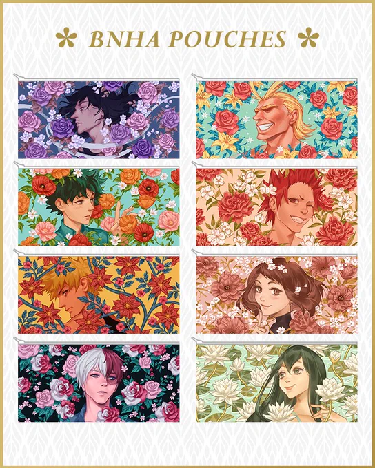 SHOP IS NOW OPEN!
🌺(https://t.co/7jfIavgnxh)🌺

BNHA floral pouches/prints, Voltron floral pouches/prints, &amp; new washis are now available for preorder! ✨

PREORDER PERIOD: Aug 22-Sep 7 (or reached max # of orders)
SHIPPING: Early October
For PH🇵🇭: https://t.co/mU01cfu0Qg 