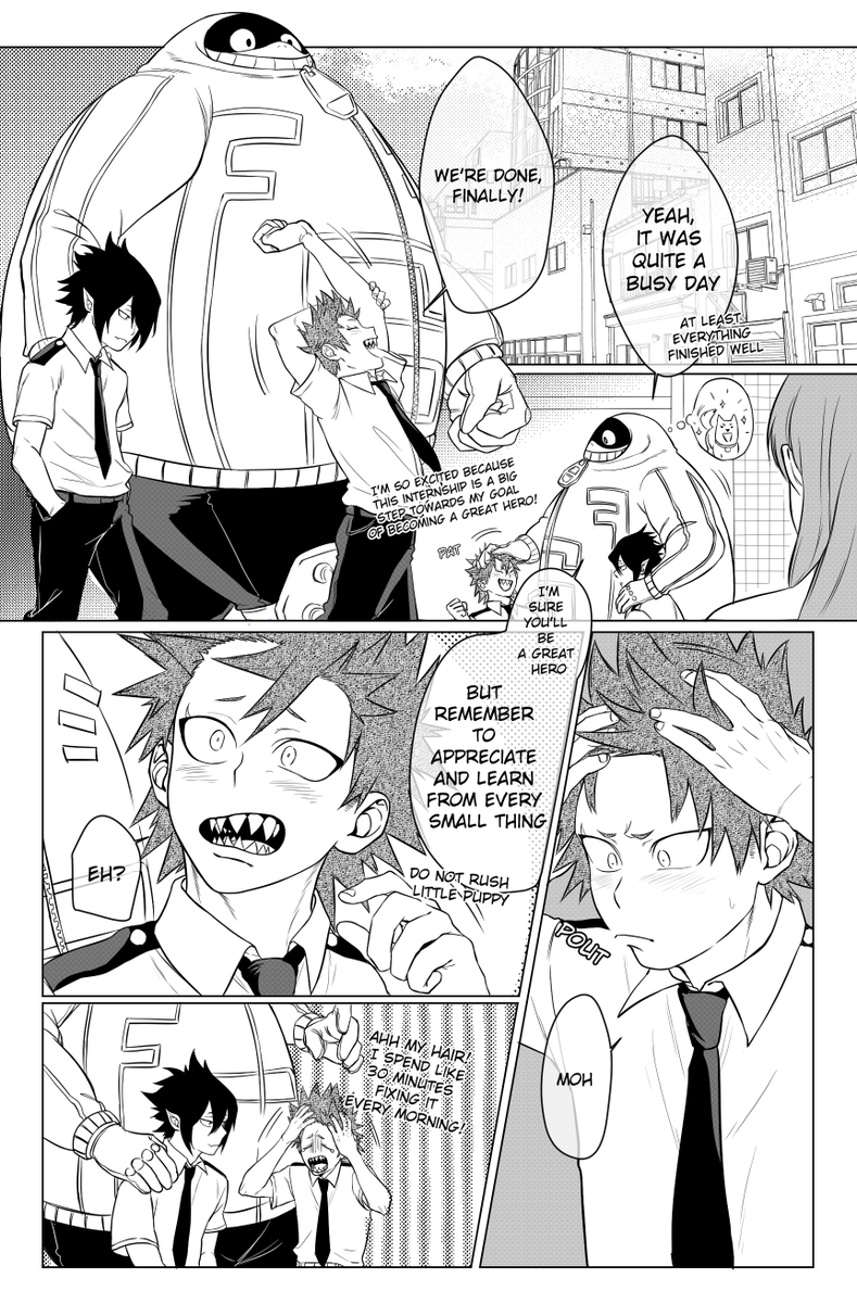 here is the comic I did for @kirishima_zine ?⚙️✨
collaborated with @slumberish who made the cutest FatFam fic ??