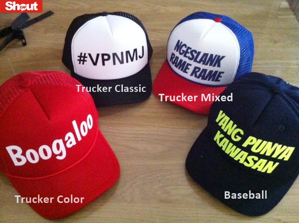 ShoutCap's tweet photo. Saat ini model ShoutCap ada Trucker Cap dgn 4 tipe : Color, Classic, Mixed & Skin. Baseball Cap dgn 3 warna dan ShoutCap BucketHat. #ShoutFAQ https://t.co/5SH3Z2AcGt