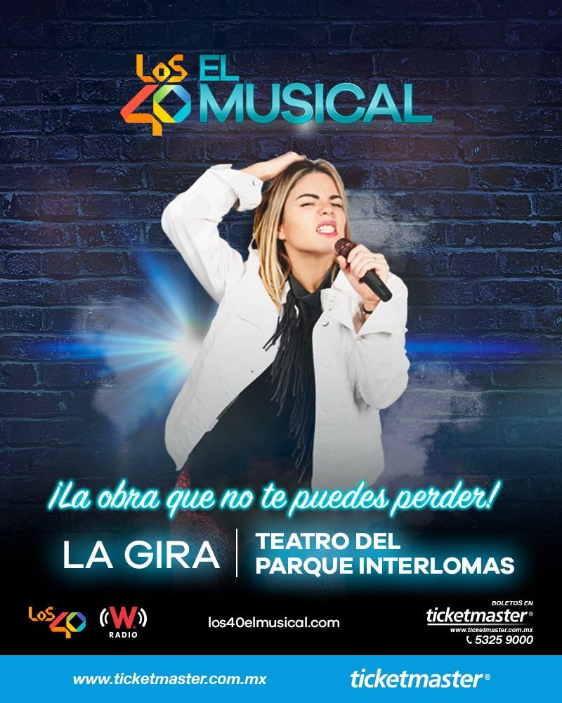 La gira de #LOS40ElMusical está por comenzar 🎭 Nos vemos en el Teatro del Parque Interlomas 🎶 Checa fechas, horarios y boletos aquí 👉 bit.ly/2lIRUwJ