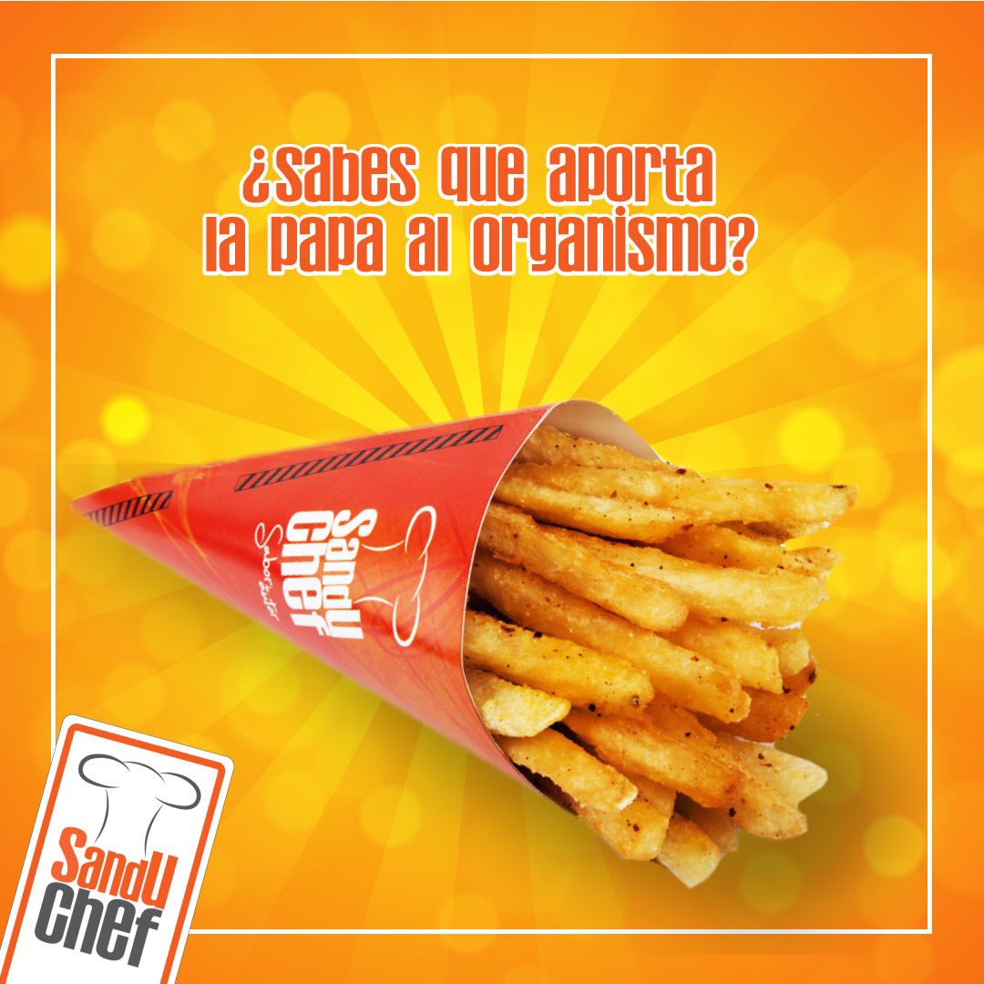 SanduChef's tweet image. La papa aporta Vitamina B6, la cual es muy importante para la salud de tu organismo ya que es fundamental para producir glóbulos rojos y desempeñar las funciones metabólicas eficientemente. #SanduChef  #SaborQueDistingue #TeLoDiceElChef