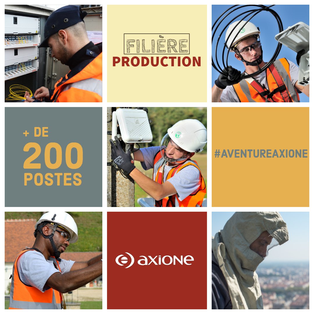 AxioneOfficiel's tweet image. [📢 RECRUTEMENT] Axione recrute à travers toute la France : + de 200 postes en production sont à pouvoir. 👷👷 Rejoins vite l’#AVENTUREAXIONE ! 
Pour cela, RDV par ici ➡ ow.ly/y1EP30gJYCA