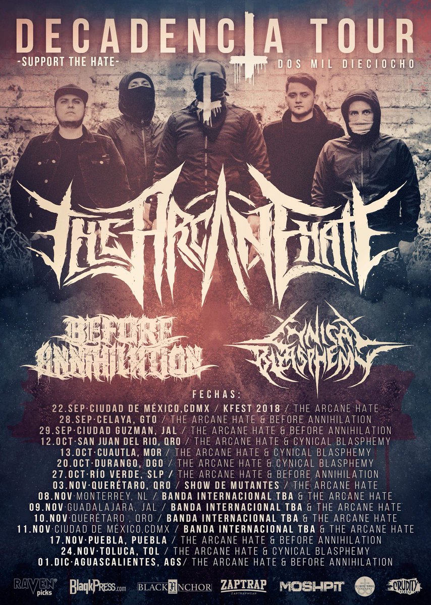thearcanehatemx's tweet photo. Decadencia Tour 2018 https://t.co/v4qDRjvtKx