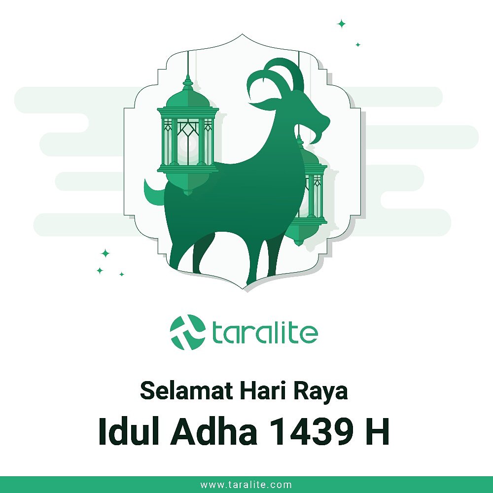 Taralite_id's tweet photo. Selamat Hari Raya Idul Adha 1439 H!
Semoga kebahagiaan dan berkah menyertai kita semua! https://t.co/OILRgX6OfZ