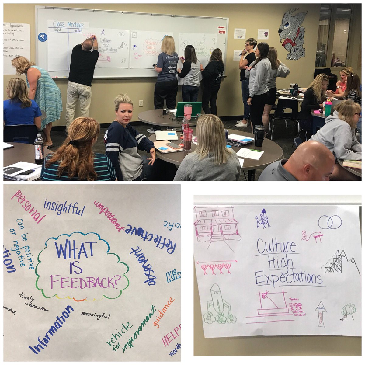 Amy_Andersen_'s tweet image. In PD today, teachers articulated how their actions will align with our building goals this year. #HighExpectations #QualityFeedback #CurriculumImplementation     #cvpyp #AchieveMore