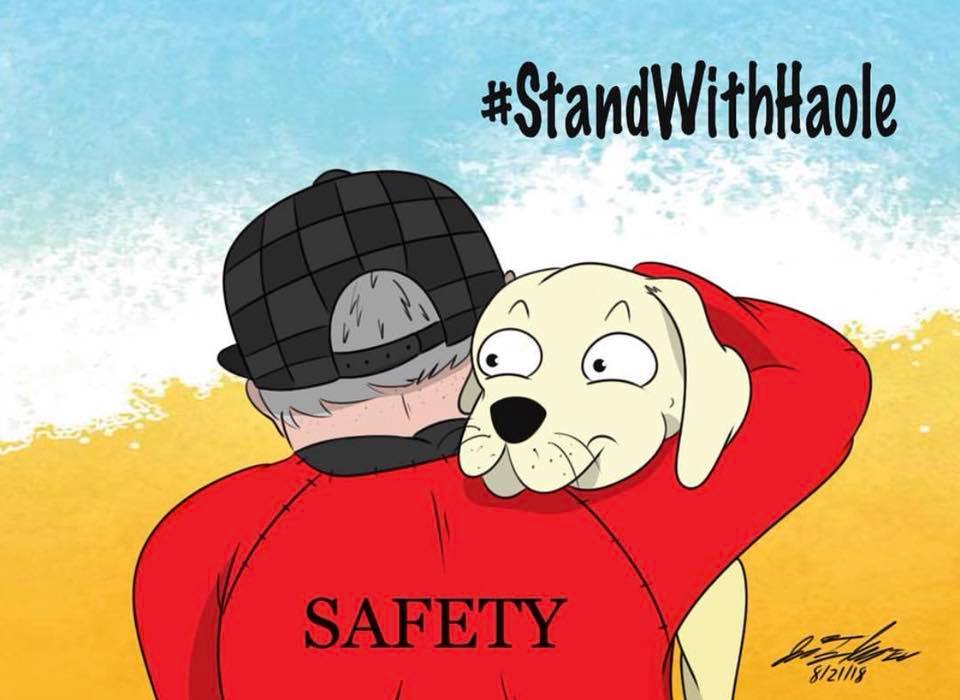 We love you @haoleboysurfs. ❤️❤️❤️

#standwithhaole #cancerwarrior #awalkonwater 

(🎨: @jjFairbanks4)