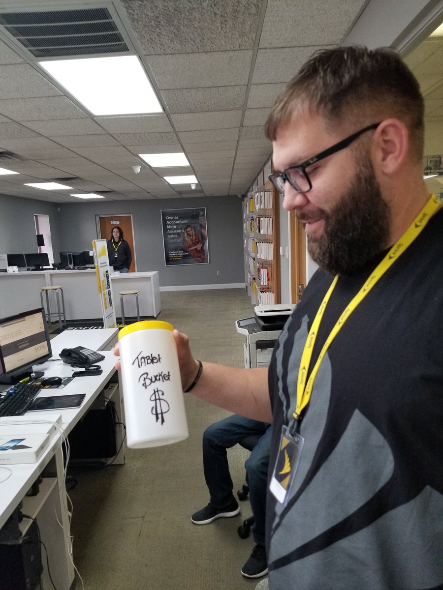 iScottSwag's tweet photo. You've heard of a swear jar.....but how about a tablet sales jar? Sell a tablet or kick in a dollar!! $$$$
#TabletSales #BestPractice
@nlittlefield22 @wderrickwla https://t.co/SBawP5xvry