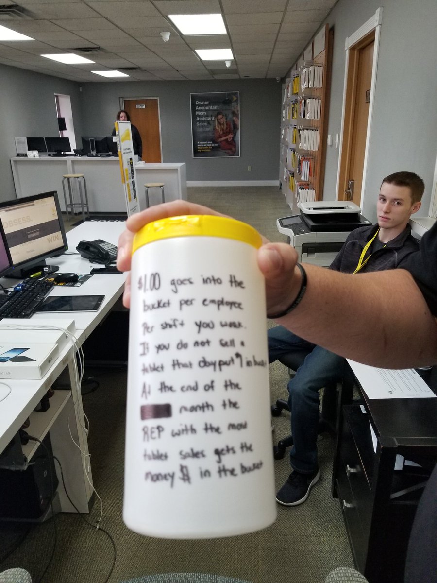 iScottSwag's tweet photo. You've heard of a swear jar.....but how about a tablet sales jar? Sell a tablet or kick in a dollar!! $$$$
#TabletSales #BestPractice
@nlittlefield22 @wderrickwla https://t.co/SBawP5xvry