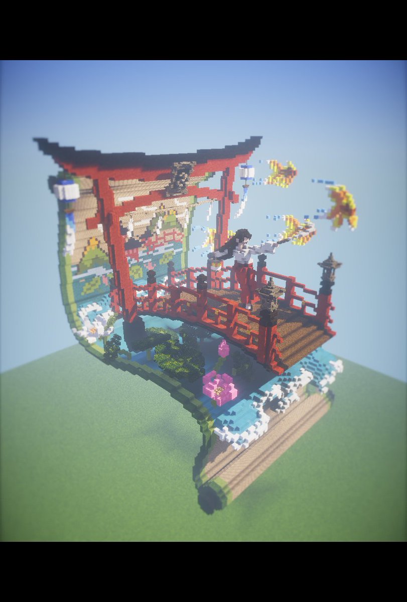 new wroks ヽ(•̀ω•́ )ゝ
《墨與蓮華》
#minecraft建築コミュ
#minecraft