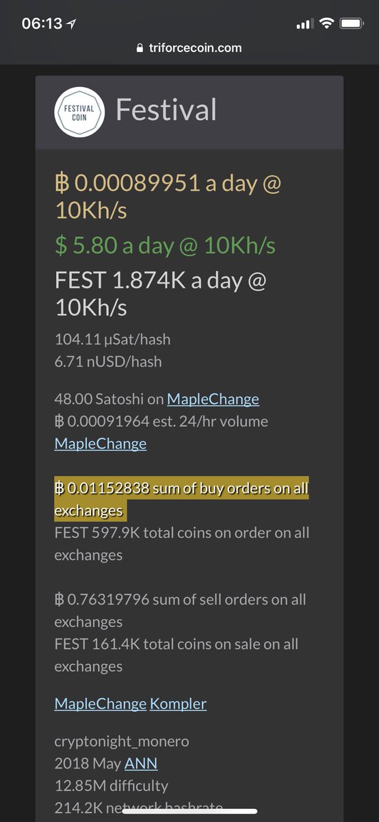 FEST_Community's tweet image. Check the awesome @triforcecoin mining stats site! $FEST is listed and pumping ! #festivalcoin #specmining triforcecoin.com