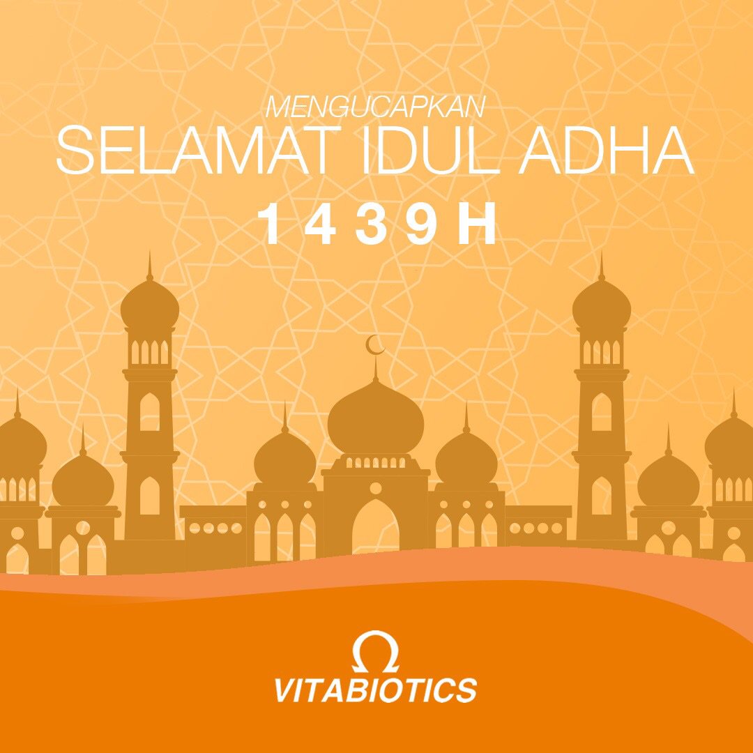 Vitabiotics_ID's tweet photo. Selamat Hari Raya Idul Adha 1439 H. Semoga segala hal baik yang telah kita korbankan dapat memberi manfaat untuk kebahagiaan orang lain. 
#vitabiotics https://t.co/nKlCSShhpX