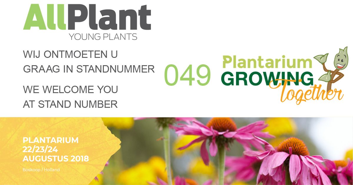 Plantarium Boskoop | 22-23 en 24 augustus | Wij ontmoeten u graag in stand 049
Plantarium Boskoop | 22-23 and 24 August | We welcome you at stand number 049
#plantariumbeurs #boskoop