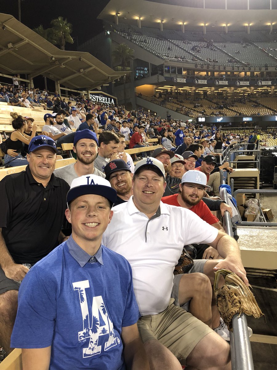 JoshBringhurst's tweet photo. I wanted to remain neutral so I wore a red shirt and a @Dodgers hat... Confused everybody😂. Still love my @RedSox 🧦 https://t.co/qKaWsXd1CR