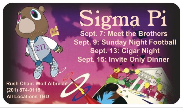 Our Fall 2018 Rush schedule is now live!! Stay tuned for updates on times and locations.