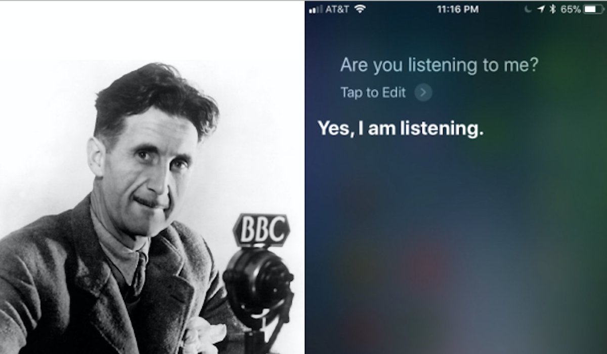 George Orwell Predicted Cameras Would Watch Us in Our Homes; He Never Imagined We’d Gladly Buy and Install Them Ourselves goo.gl/vwuaoc