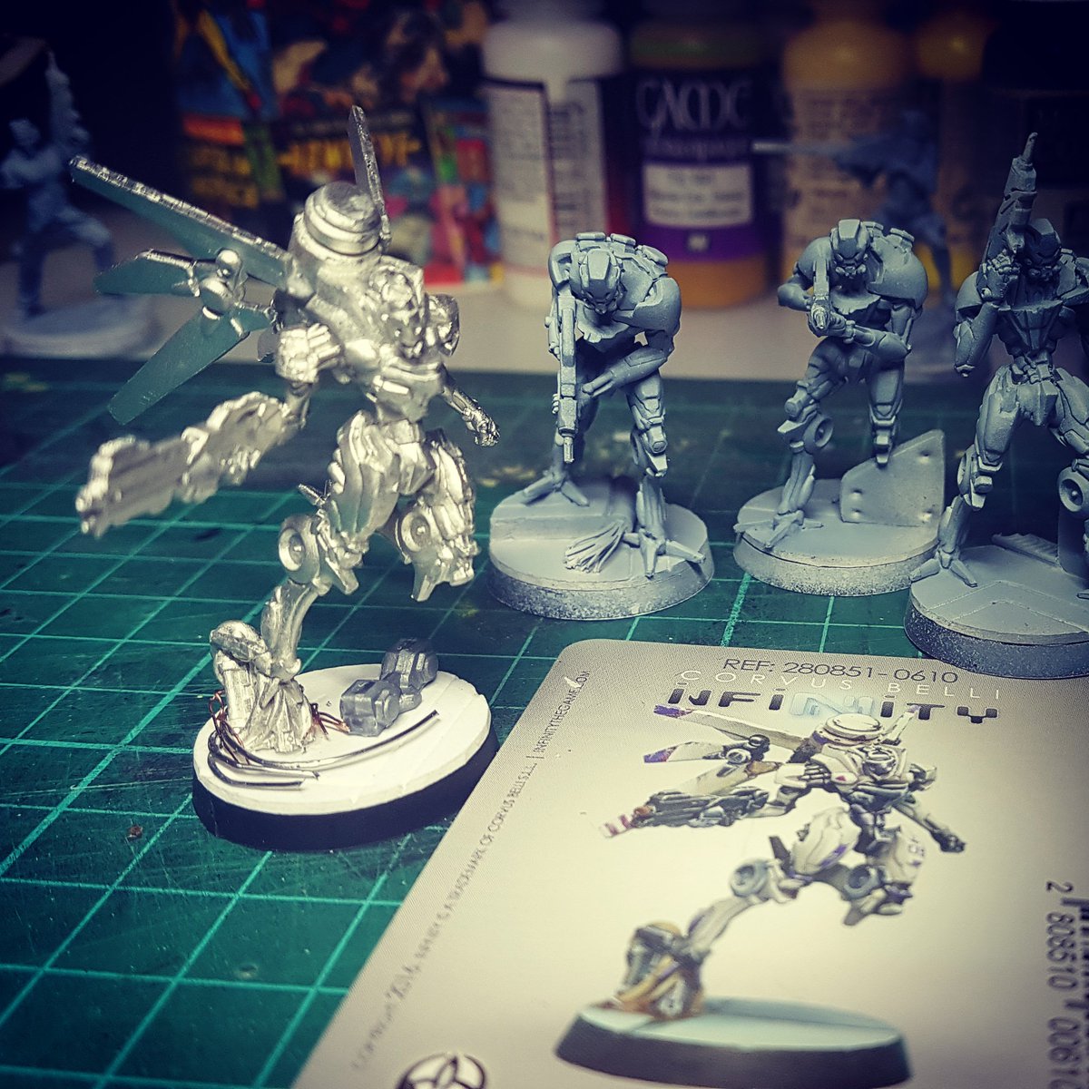 Montado! Garuda Tacbot listo para imprimar... la familia crece ;) #Aleph <a href="/InfinityTheGame/">Infinity universe</a>