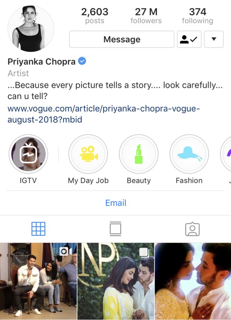 Pryanka chopra instagram and twitter followers