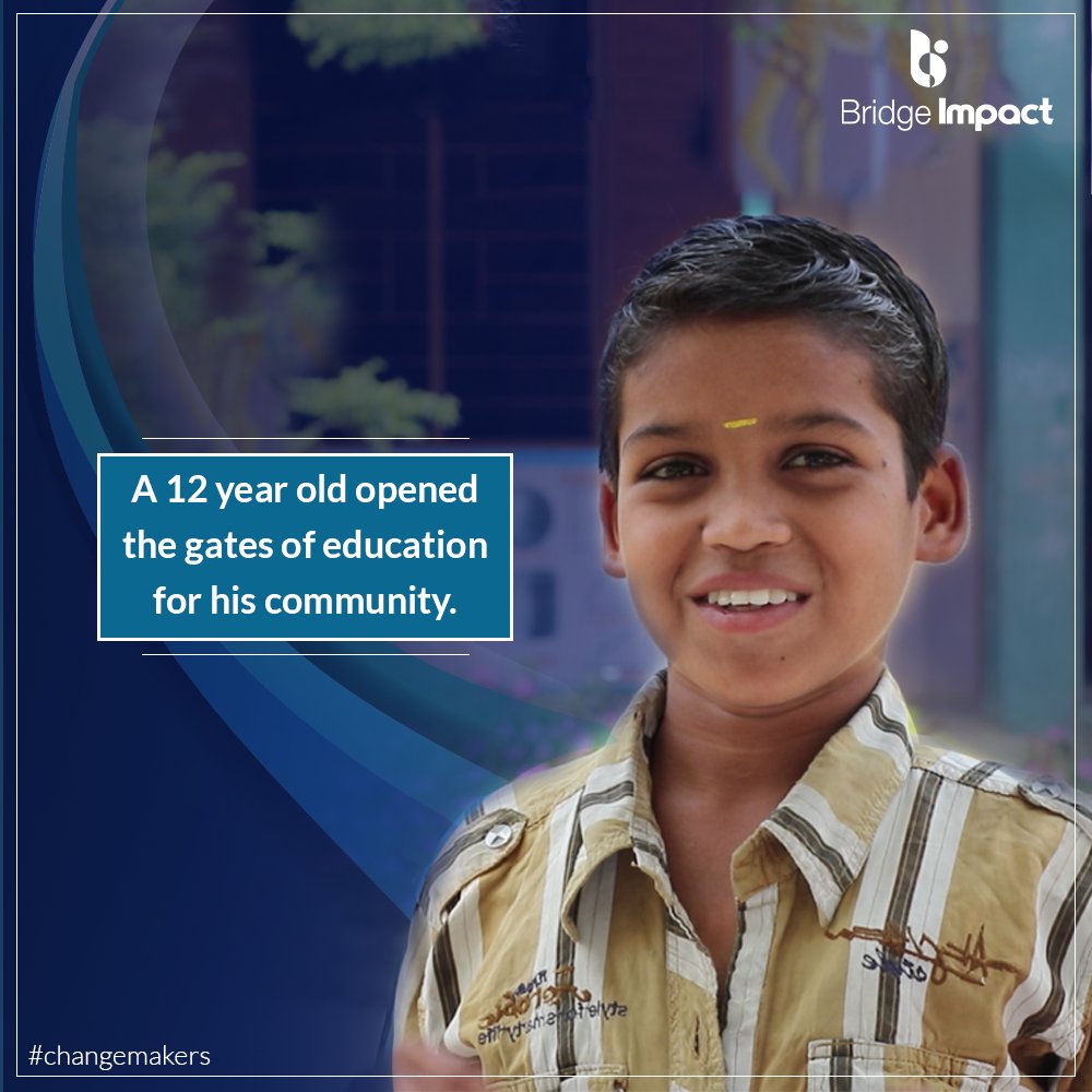 Bridge_Impact's tweet photo. Nominated for this year's International Peace Prize for Children, he convinced about 25 children to follow the path of education. Kudos to NGO @handinhandfund for this initiative. #education #empower #communitydevelopment #childdevelopment https://t.co/N2Xu6GgBx0