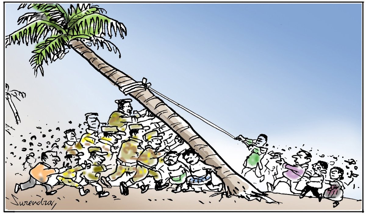 surendracart's tweet photo. #keralafloods  #KeralaFloodRescue #cartoonscape  @surendracart https://t.co/gwLSD7FIuW