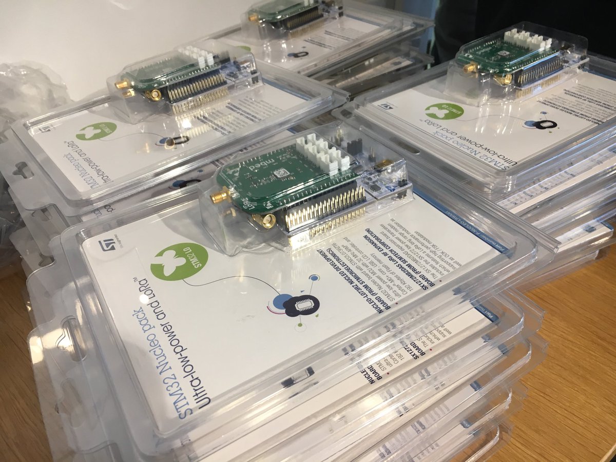 Jaakko Ala-Paavola (@japikas) on Twitter photo STM Nucleo + Semtech LORA shield combo kits waiting for participants of <a href="/EtteplanIoT/">Embedded syst & IoT</a> #MBED #LORA workshop. Get some hands-on experience with the technologies. Thanks to <a href="/ST_World/">STMicroelectronics</a> for sponsoring the kits as giveaway to participants for further experiments. STM Nucleo + Semtech LORA shield combo kits waiting for participants of <a href="/EtteplanIoT/">Embedded syst & IoT</a> #MBED #LORA workshop. Get some hands-on experience with the technologies. Thanks to <a href="/ST_World/">STMicroelectronics</a> for sponsoring the kits as giveaway to participants for further experiments.
