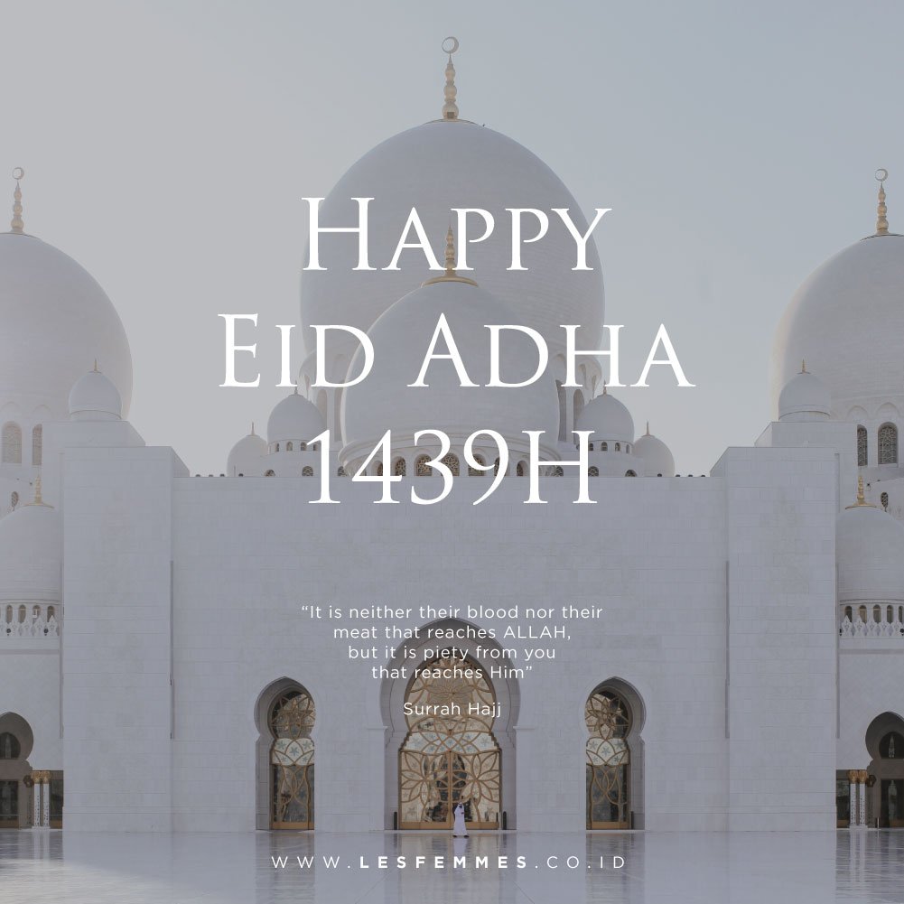 LesFemmes_id's tweet photo. Selamat Hari Raya Idul Adha 1439H Ladies, semoga menjadi berkah untuk kita semua, Amin 🌟

#IdulAdha1439H https://t.co/SZe139ygqg