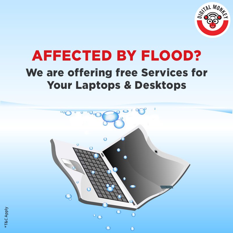 DMonkeyOnline's tweet photo. Affected By Flood?
We are offering Free Services For Your Laptops and Desktops...!!
Feel Free to Visit Our Shop at Manorama Junction Ernakulam or Reach us @ 097472 12211 to know more details.
#DigitalMonkey #DigitalShop #SaveKerala #DoForKerala #ReBuildKerala #FreeComputerService https://t.co/GPdBZoYbcg