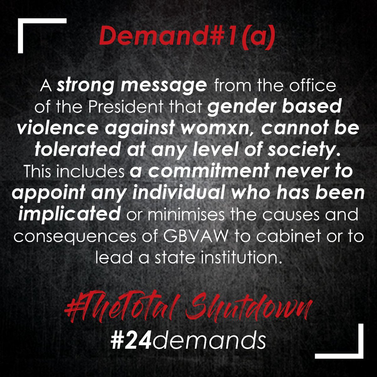 lerabosh's tweet image. #TheTotalShutdown #24Demands