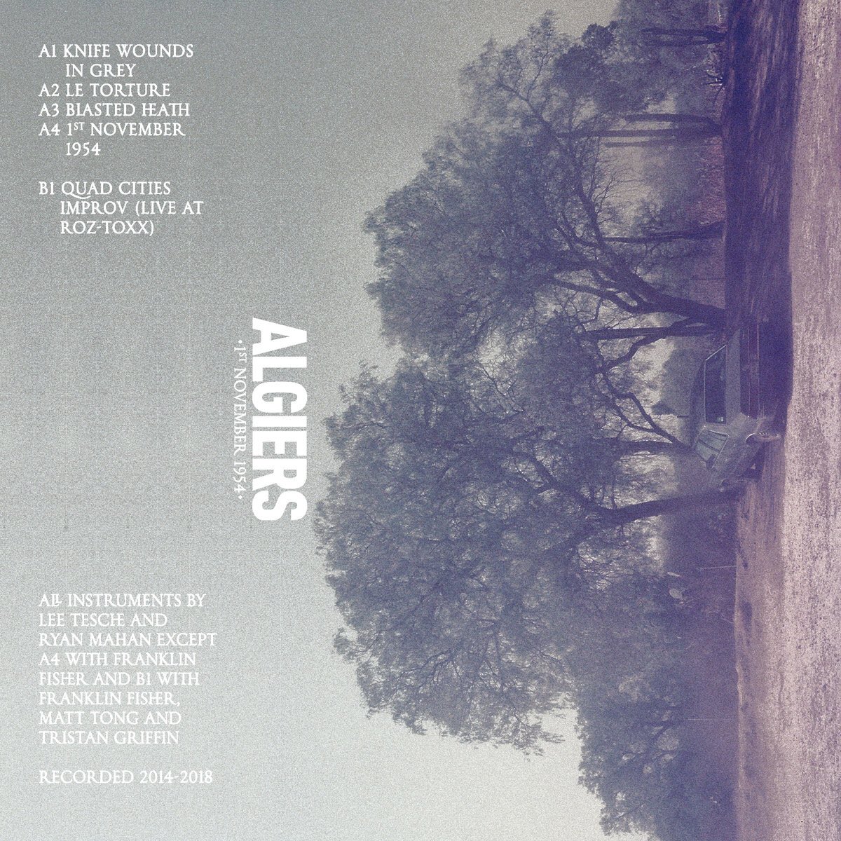 Fam, we have a new tape with 4 OG new compositions from Lee and Ryan ALGIERS, and a drone/ambient wig out from all area crew at the Alex Zhang Hungtai show at Roz-Toxx in Quad Cities 

Cop it here: algierstheband.bandcamp.com/album/1st-nove…