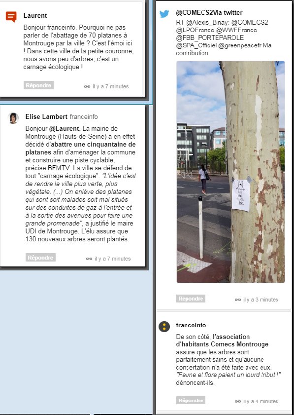 COMECS2's tweet photo. Merci franceinfo: de relayer notre combat et l'argumentaire plus que douteux du Maire de #Montrouge qui explique vouloir végétaliser la ville en abattant 70 platanes parfaitement sains !
#DangereuxLengereau #Comecs https://t.co/LpsRNOjjMy